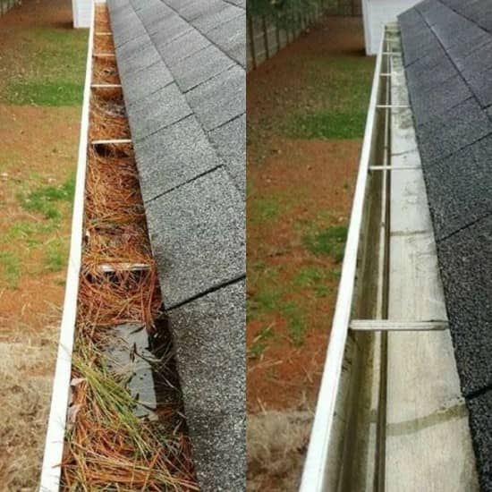 Vacuum gutter cleaning service